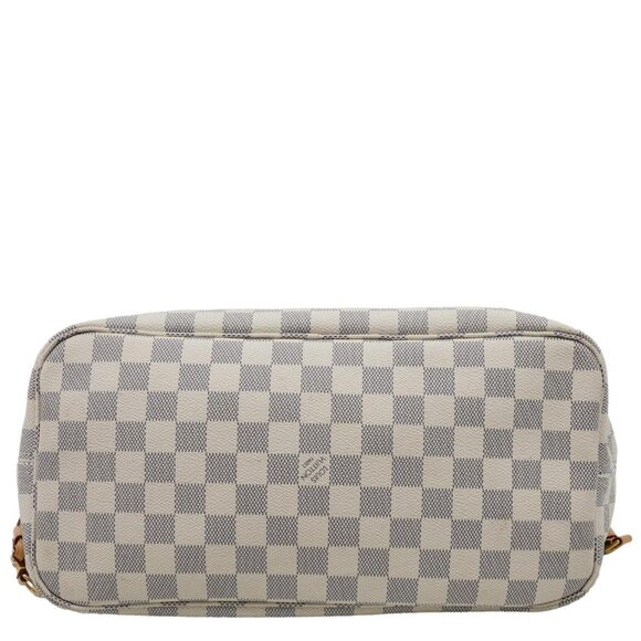 LOUIS VUITTON  Neverfull MM Damier Azur Tote Shoulder Bag Rose Ballerine - Picture 10 of 14